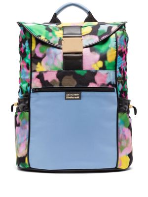 AZ FACTORY abstract-print buckled backpack - Blue