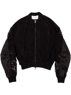 AZ FACTORY Amelia cotton blend lace jacket - Black