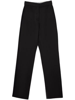 AZ FACTORY Astra satin fitted mid-rise trousers - Black