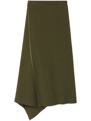 AZ FACTORY asymmetric-hem midi skirt - Green
