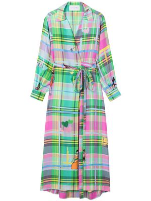 AZ FACTORY check-print wrapped dress - Multicolour