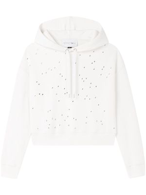 AZ FACTORY Constellation embellished cotton-blend hoodie - White