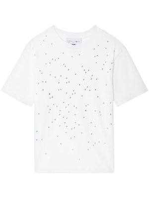 AZ FACTORY Constellation T rhinestoned T-shirt - White