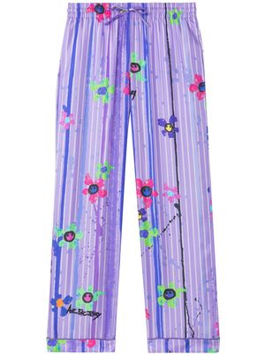 AZ FACTORY drawstring silk trousers - Purple