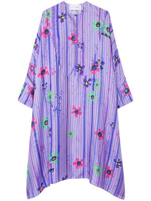 AZ FACTORY floral-print kaftan dress - Purple