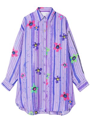 AZ FACTORY floral-print shirtdress - Purple