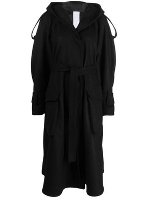 AZ FACTORY Hooded Swing coat - Black