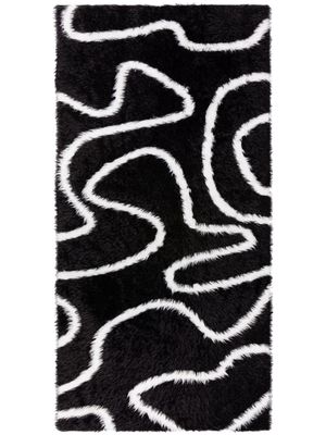 AZ FACTORY intarsia-knit two-tone scarf - Black