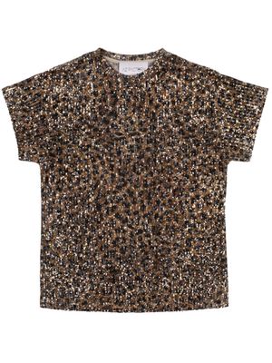 AZ FACTORY Laia sequin animal print top - Black