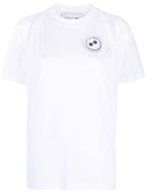 AZ FACTORY logo print cut-out T-shirt - White