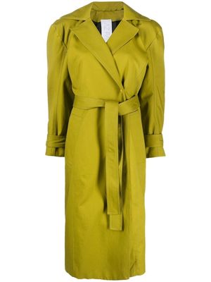 AZ FACTORY long-sleeve belted trench coat - Green