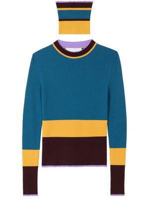 AZ FACTORY long-sleeve knitted top - Blue