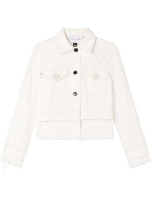 AZ FACTORY Lulu layered denim jacket - White