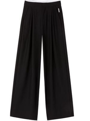 AZ FACTORY Manon pleat-detail wide-leg trousers - Black