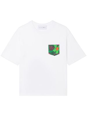 AZ FACTORY paisley print pocket T-shirt - White