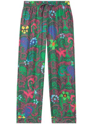 AZ FACTORY paisley print straight-leg trousers - Green
