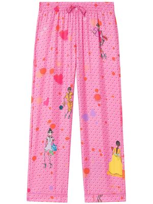 AZ FACTORY polka-dot print pajama-style trousers - Pink