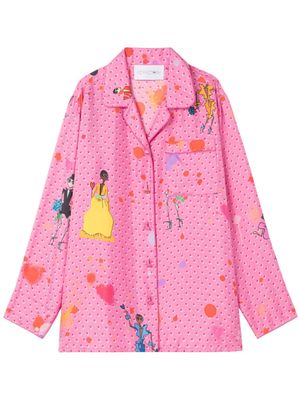 AZ FACTORY polka-dot print silk blouse - Pink