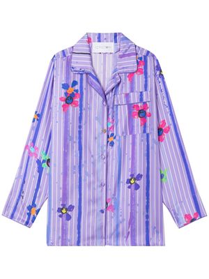 AZ FACTORY printed silk shirt - Purple