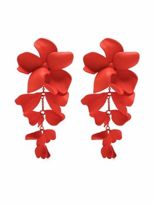 AZ FACTORY sculpted poppy earrings - Red