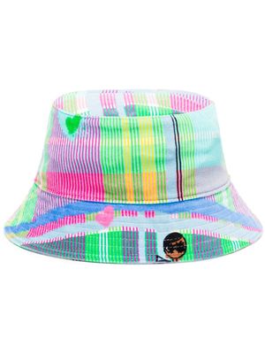 AZ FACTORY striped velvet-finish bucket hat - CKS1