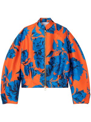 AZ FACTORY Tiger Lily-print bomber jacket - Orange