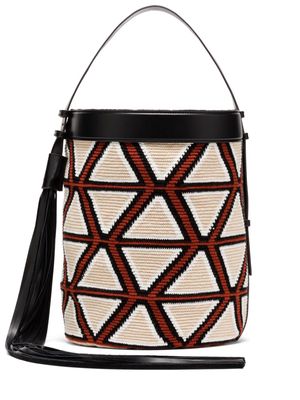 AZ FACTORY woven-design bucket bag - Neutrals