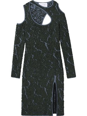 AZ FACTORY x Ester Manas jacquard-pattern cut-out dress - Black