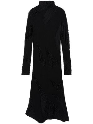 AZ FACTORY x Ester Manas textured-knit roll-neck dress - Black