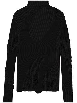 AZ FACTORY x Ester Manas textured-knit roll-neck jumper - Black