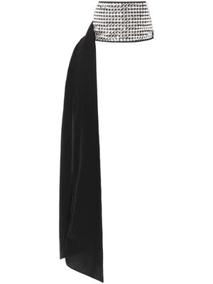 AZ FACTORY x Lutz Huelle Sparkle crystal-embellished choker scarf - Black