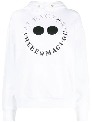 AZ FACTORY x Thebe Magugu logo-print hoodie - White