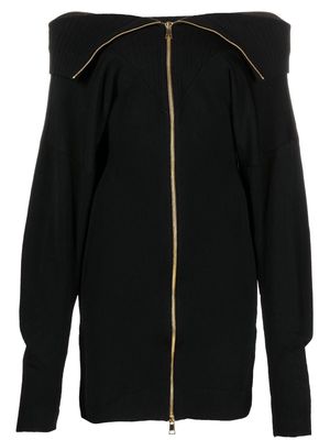 AZ FACTORY zip-fastening sweater dress - Black