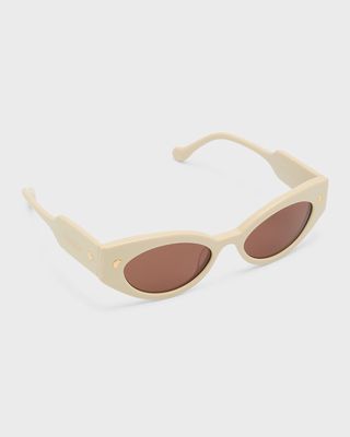 Azalea Ivory Acetate Cat-Eye Sunglasses