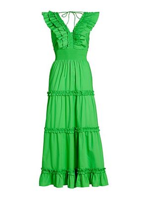 Azalea Tiered Cotton Midi-Dress