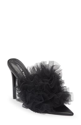 AZALEA WANG Birdie Tulle Sandal in Black