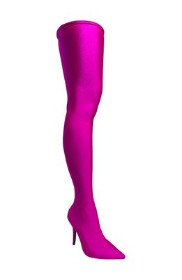 AZALEA WANG Heartout Thigh High Boot in Fuchsia
