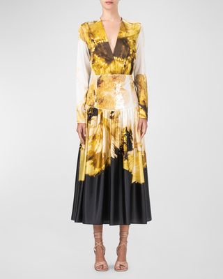 Azalena Midi Dress with Sequin Detail