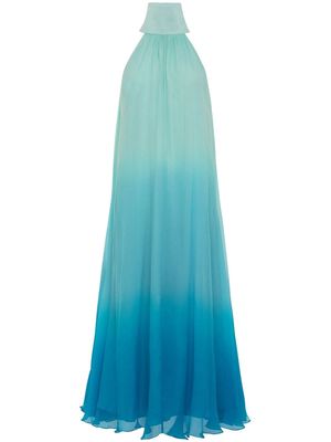 AZEEZA Atwood chiffon midi dress - Blue