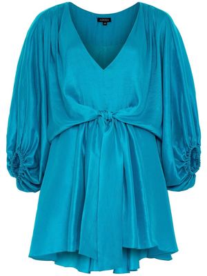 AZEEZA Johanna silk midi dress - Blue