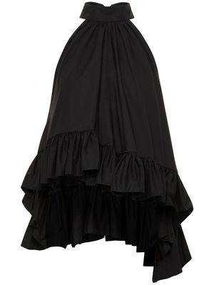 AZEEZA Plath ruffled poplin top - Black