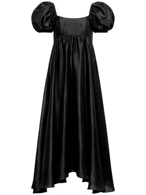 AZEEZA Rory silk midi dress - Black