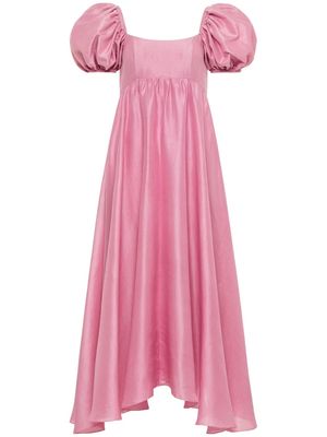 AZEEZA Rory silk midi dress - Pink