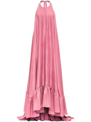 AZEEZA Sadie halterneck silk gown - Pink