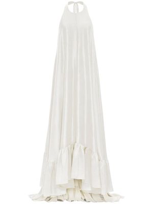 AZEEZA Sadie silk gown - White