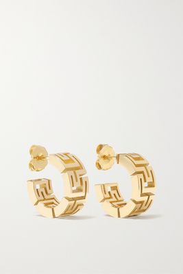Azlee - 18-karat Gold Hoop Earrings - one size