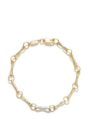 Azlee 18kt yellow gold circle-link bracelet