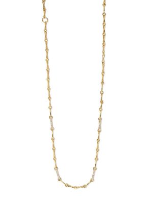 Azlee 18kt yellow gold small chain diamond necklace