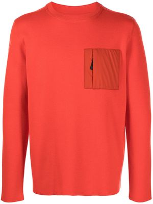 Aztech Mountain chest patch pocket sweater - Orange