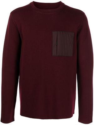 Aztech Mountain chest patch pocket sweater - Red